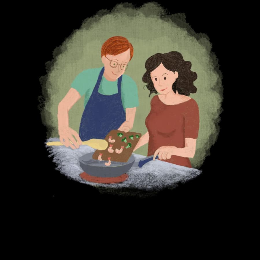 People cooking together